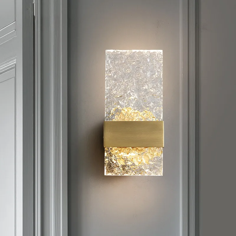 

Minimalist Nordic Copper Wall Lamp for Bedroom Kitchen Living Room Wall Background Art Home Decor Appliance Indoor Light Fixture