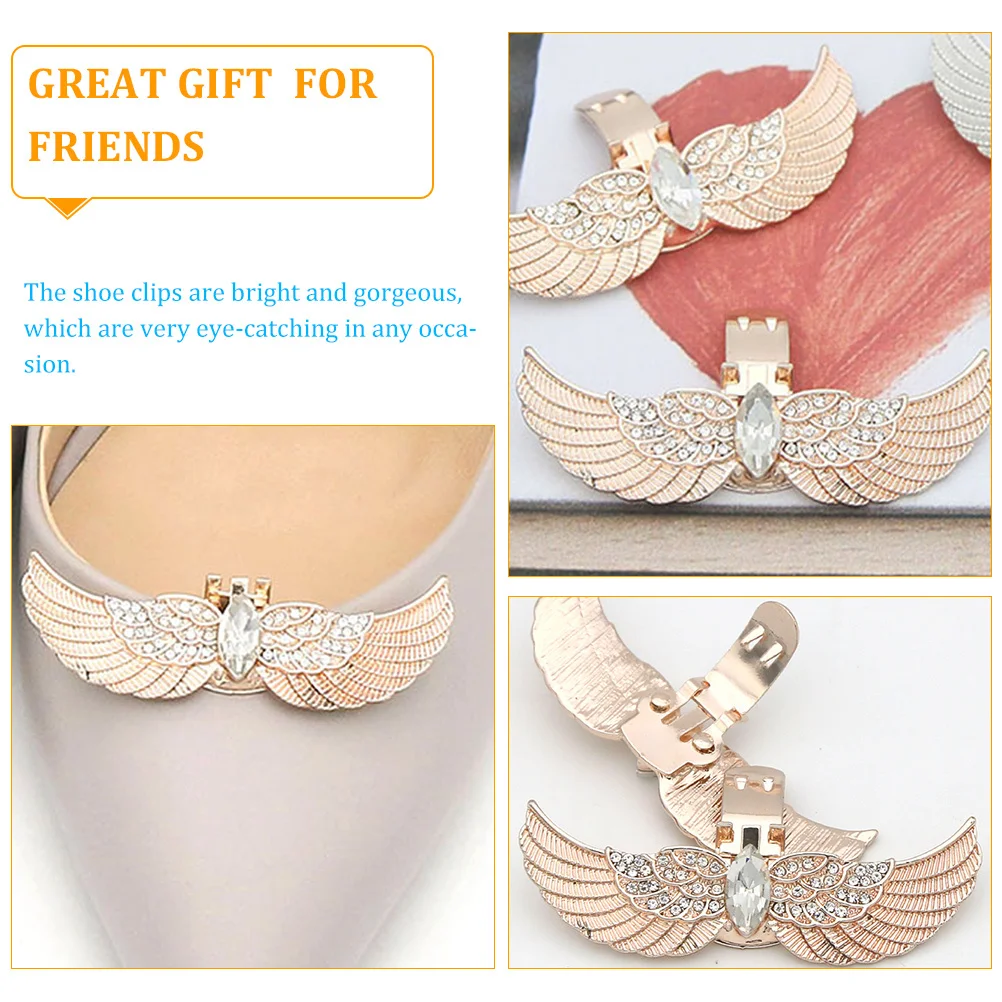 

2Pcs Crystal Shoe Clips Alloy Buckles for Pumps Heels Decorative Accessories Bridal Wedding Party Shoes Jewelry