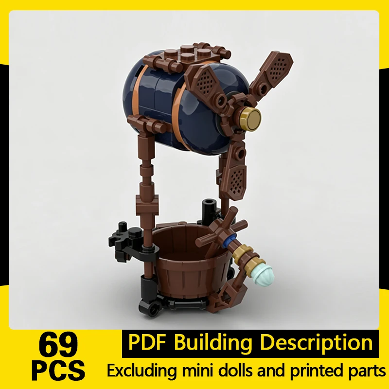Medieval Castle Model MOC Building Bricks Small Flying Boat Modular Technology Gifts Holiday Assemble Children Toys Suit