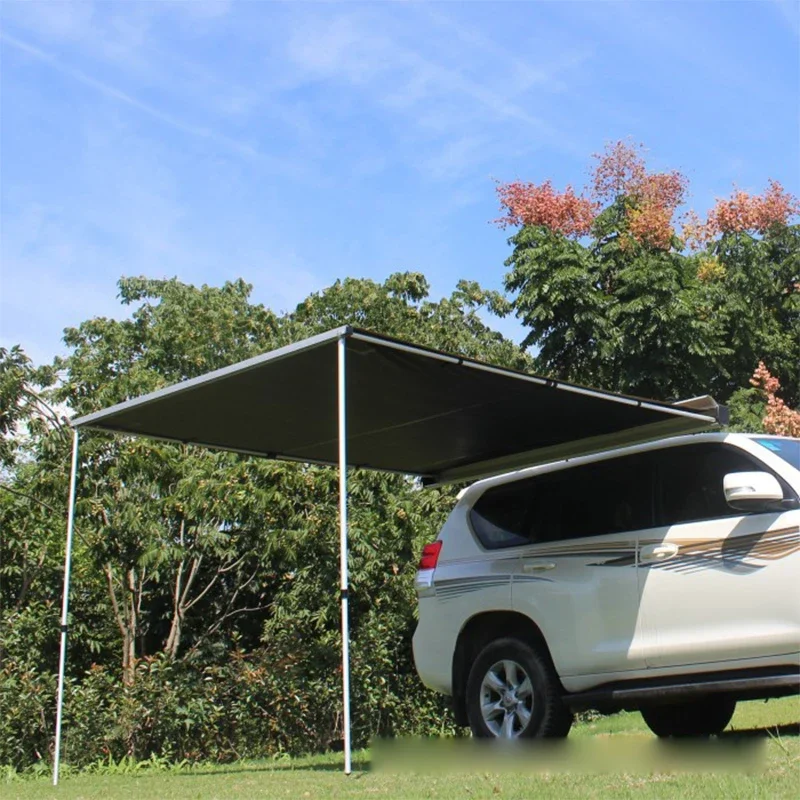 Soft khaki black vinyl car roof side tent outdoor canopy pergola flashproof 2000mm