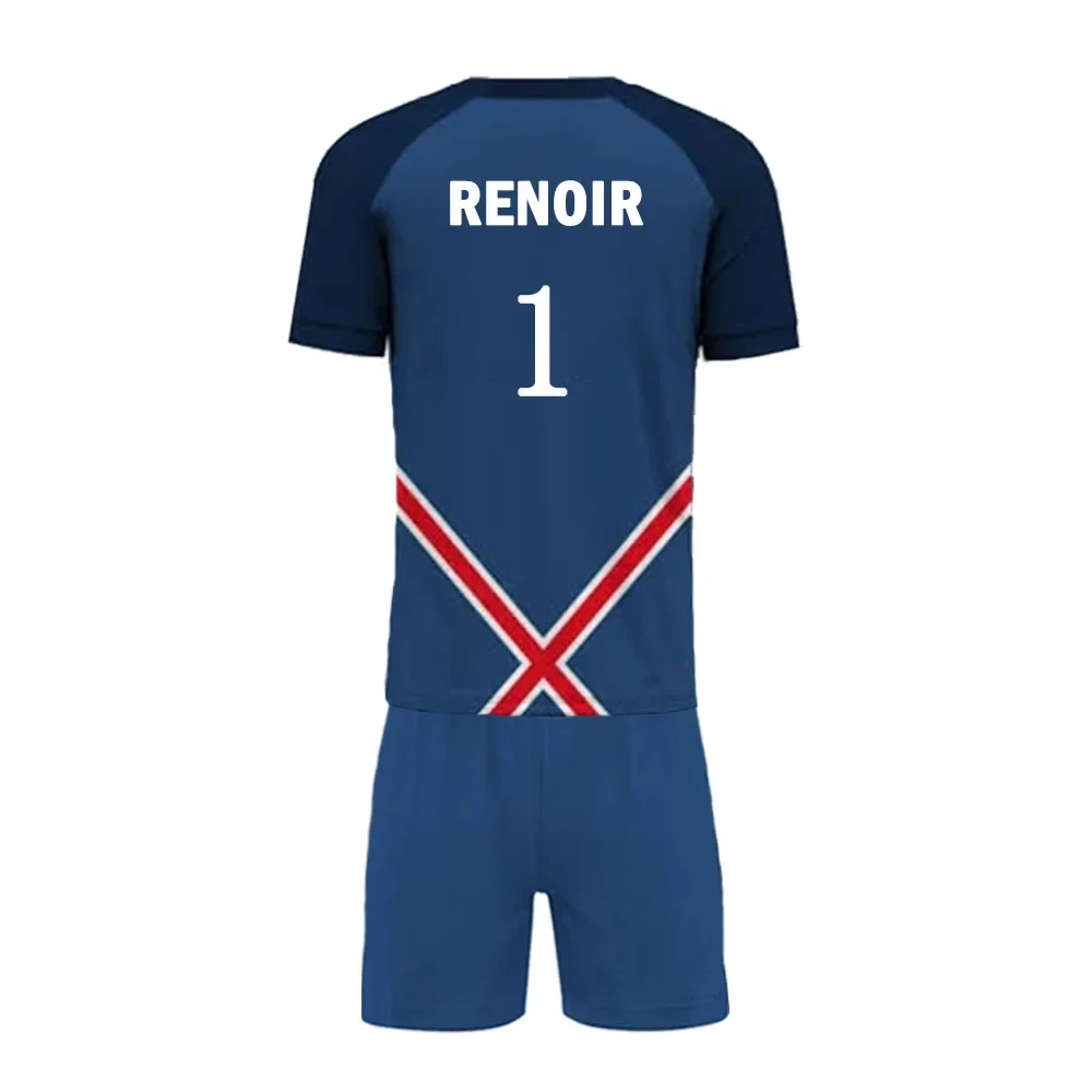 Japanese Anime Blue Lock P.X.G Jersey Football Uniform Rin Shidou Cosplay T-shirt Shorts Men's and Women's Casual Sports Suit