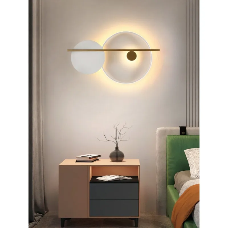 

Wall lamp Nordic minimalist bedroom bedside living room background wall designer personality light