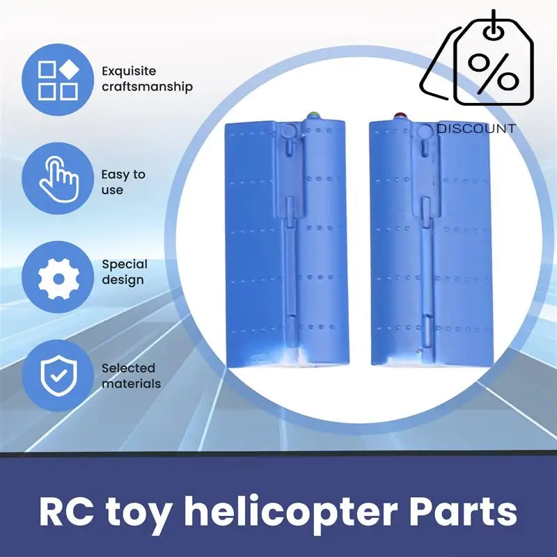 AS96-1Pair RC Elicottero Aggiornamento C138 Set di ali laterali per RC ERA C138 Bell 206 1:33 Parti di elicotteri RC Blu