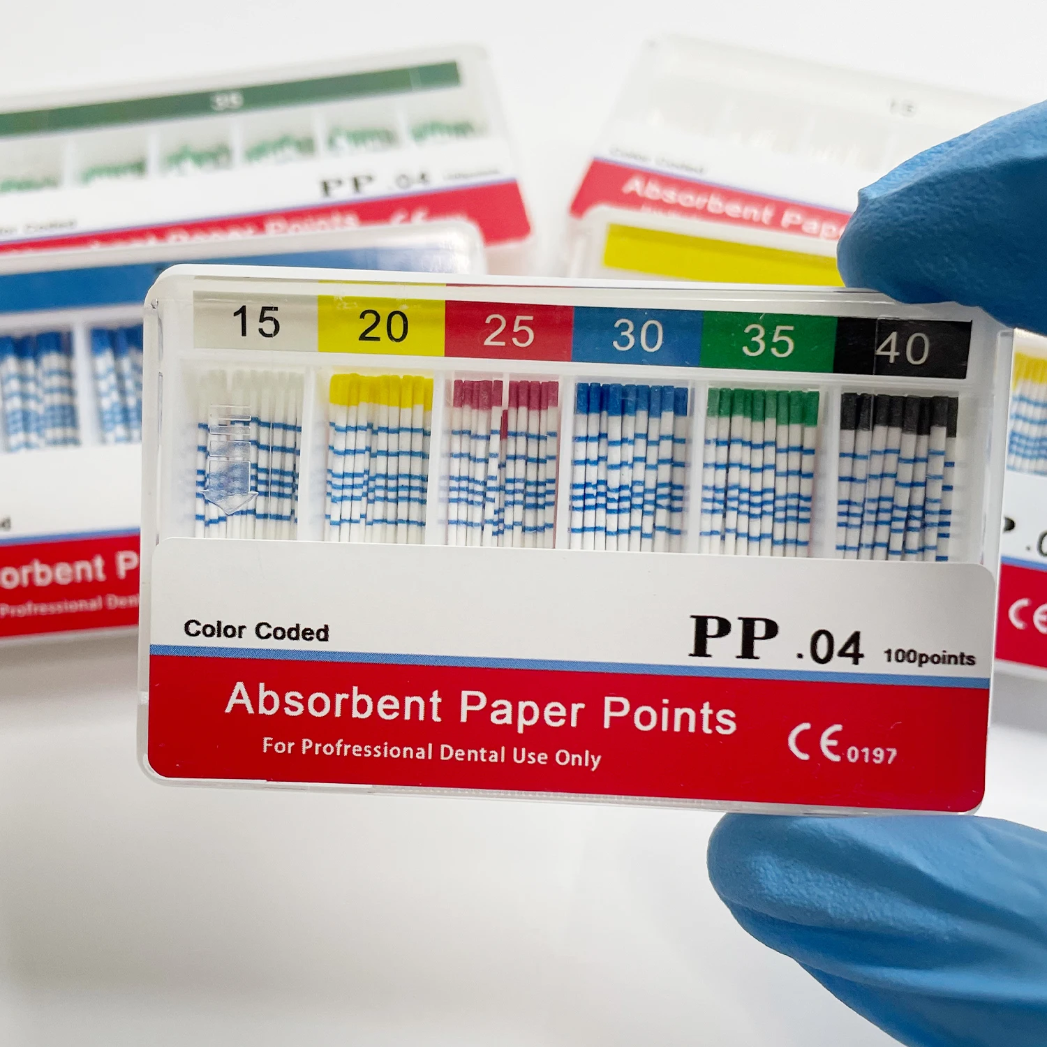 With Scale Dental Absorbent Paper Points Root Cancel Endodontics Cotton Fiber Taper 04 15#-40# Taper Dental Clinics Consumables