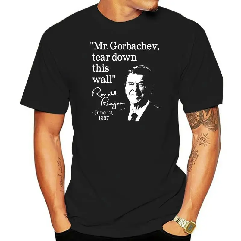 Personalised T Shirts O Neck President Ronald Reagan Mr Gorbachev T Shirt Design Mens T Shirts