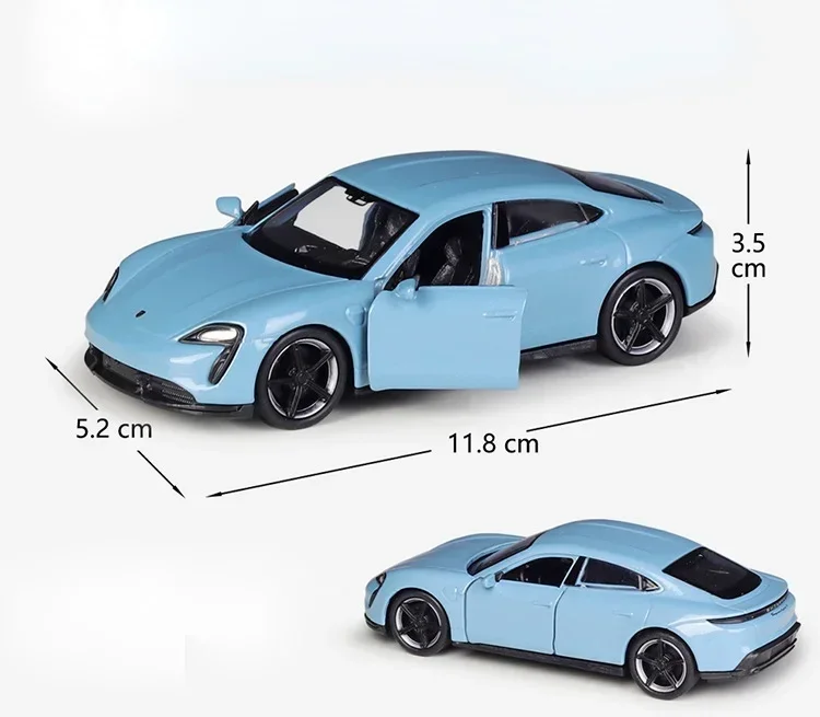 1:36 porsche taycan turbo s puxar para trás simulação liga modelo de carro boomerang brinquedo menino favorito presente natal aniversário b617