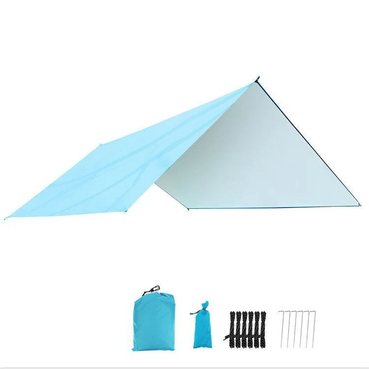 Silver Coating Anti-UV and Waterproof Outdoor Camping Tarp Beach Tent Sun Shelter Canopy