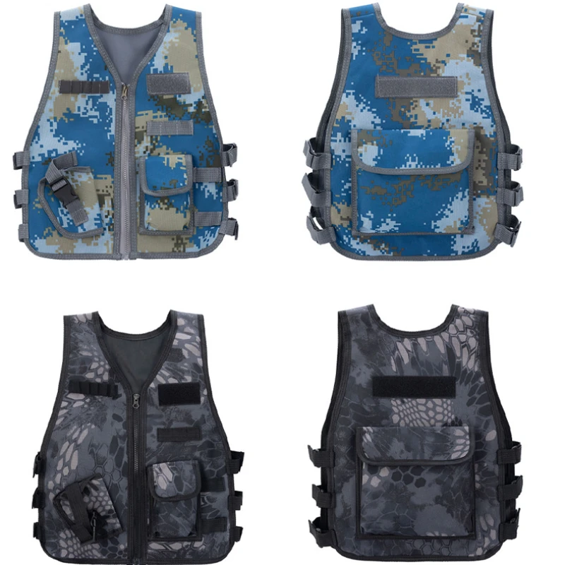 Kids Tactical Vest Army Fans Outdoor Children Waistcoat CS Game Cosplay Costume Outdoor Training Hiking Camping Role Play Gear view 5
