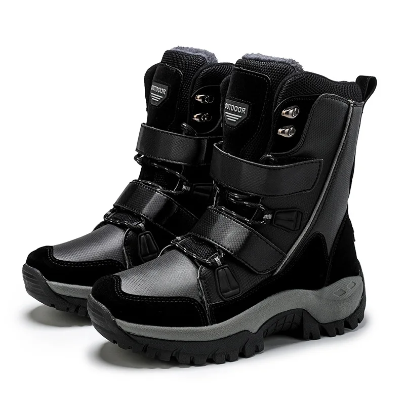 Winter all-in-one high top cotton shoes thick soled waterproof snow boots for women plus cashmere warm and thick women's shoes