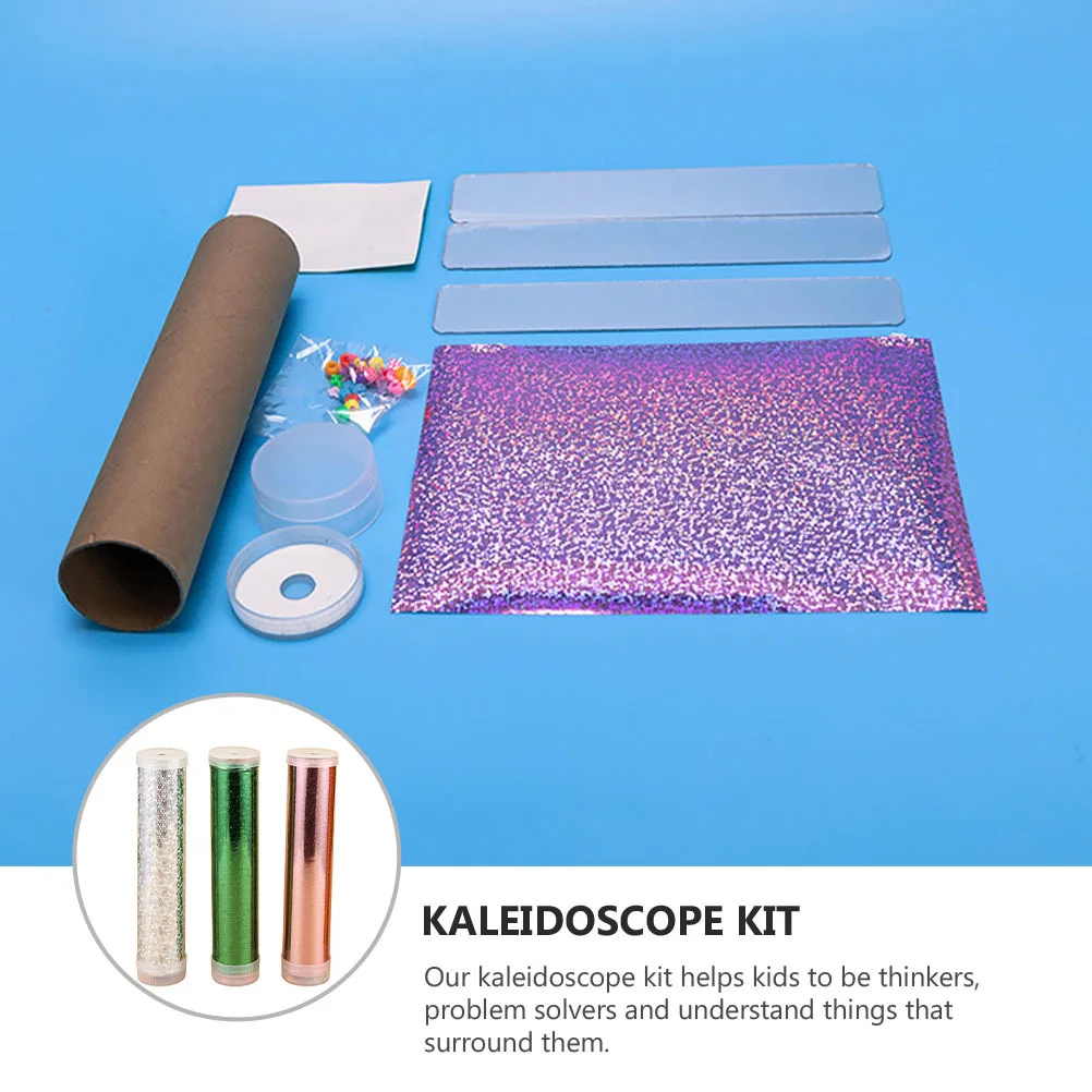 

3 set 3 Sets Diy Kaleidoscope Making Kits For Kids Educational Science Developmental Handmade Puzzle Materials