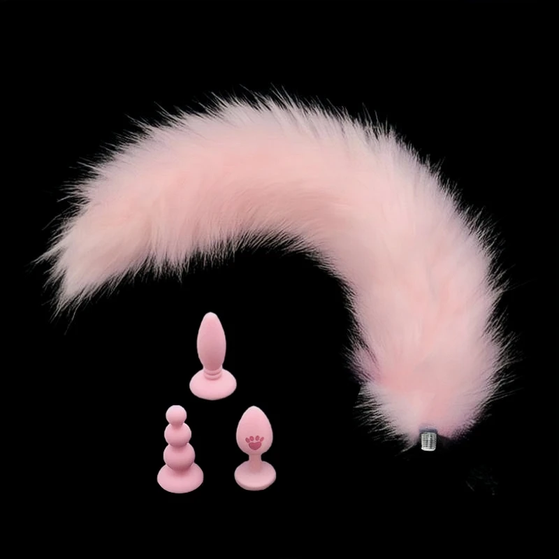 Exotic Separable Anal Sex Toys with Fetish Slave Silicone Butt Plug Fox Rabbit Tail for Couple BDSM Cosplay Teasing Sexy Shop