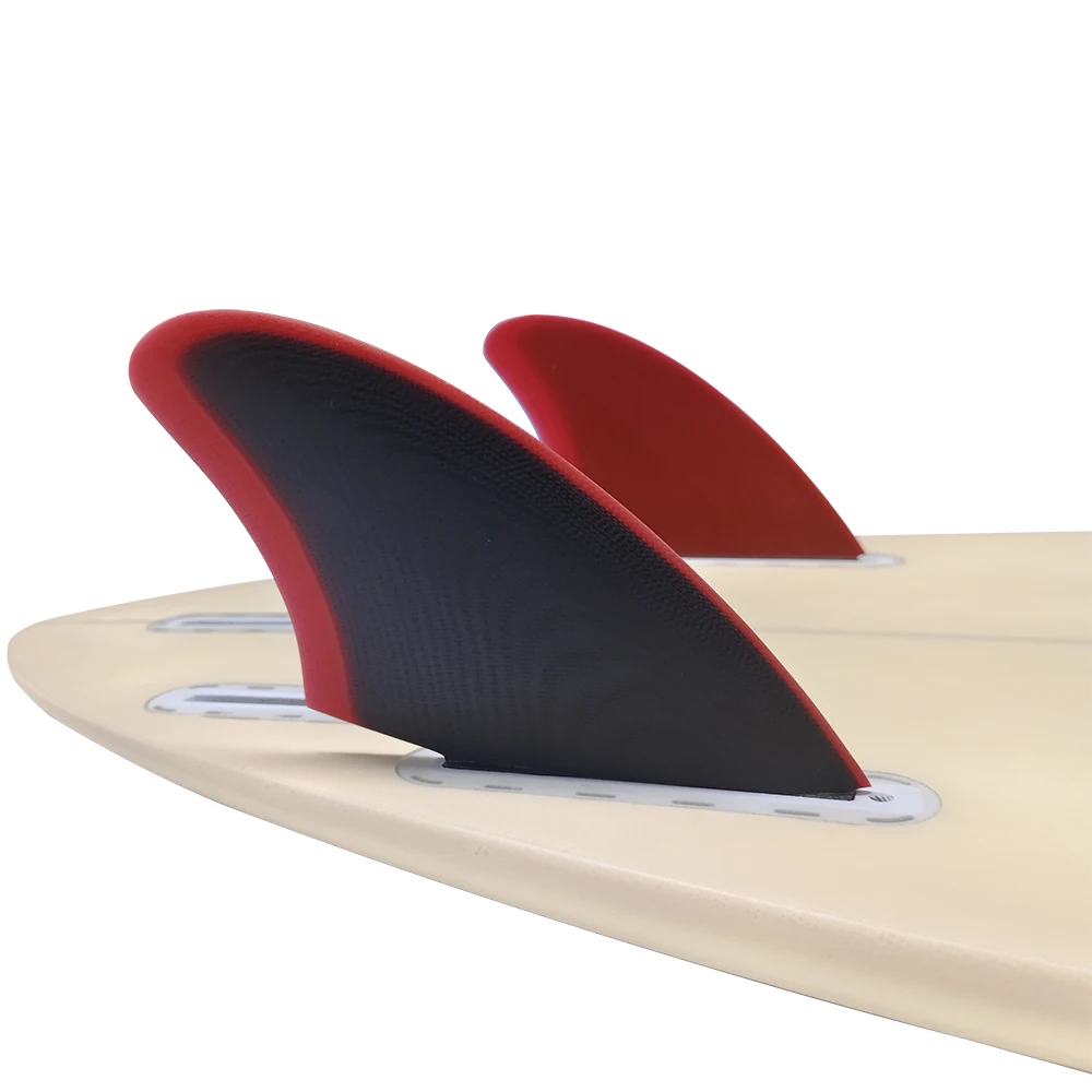 K2 sirip Surfboard untuk UPSURF, kotak sirip depan Keel tab ganda memiliki serat kaca inti kinerja sirip selancar 3 warna sirip Funboard