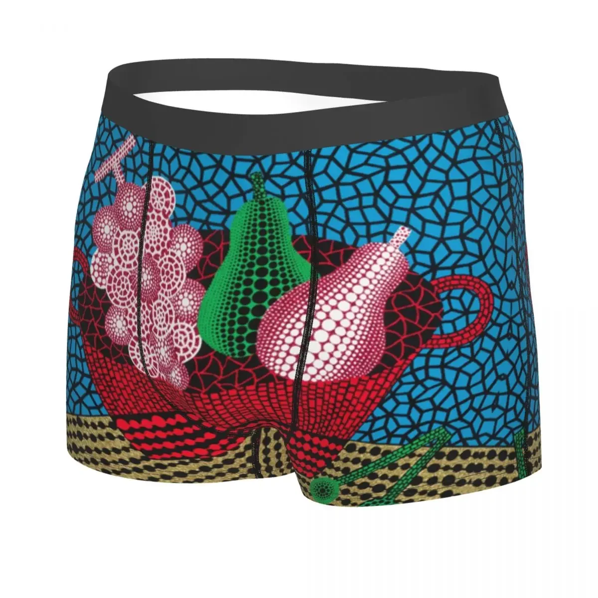 Male Fashion Yayoi Kusama Abstract Art Fruits Underwear Boxer Briefs Breathable Shorts Panties Underpants