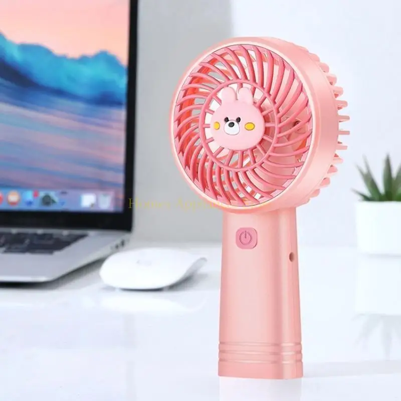 D0AB Small Table Fan Handheld Mini التبريد مروحة USB قابلة للشحن مروحة الجيب الصغيرة