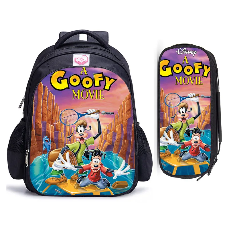 16 Inch Cartoon Disney A Goofy Movie Backpack Boy Girl School Shoulder Bag Student Children School Bags College Rucksack Mochila