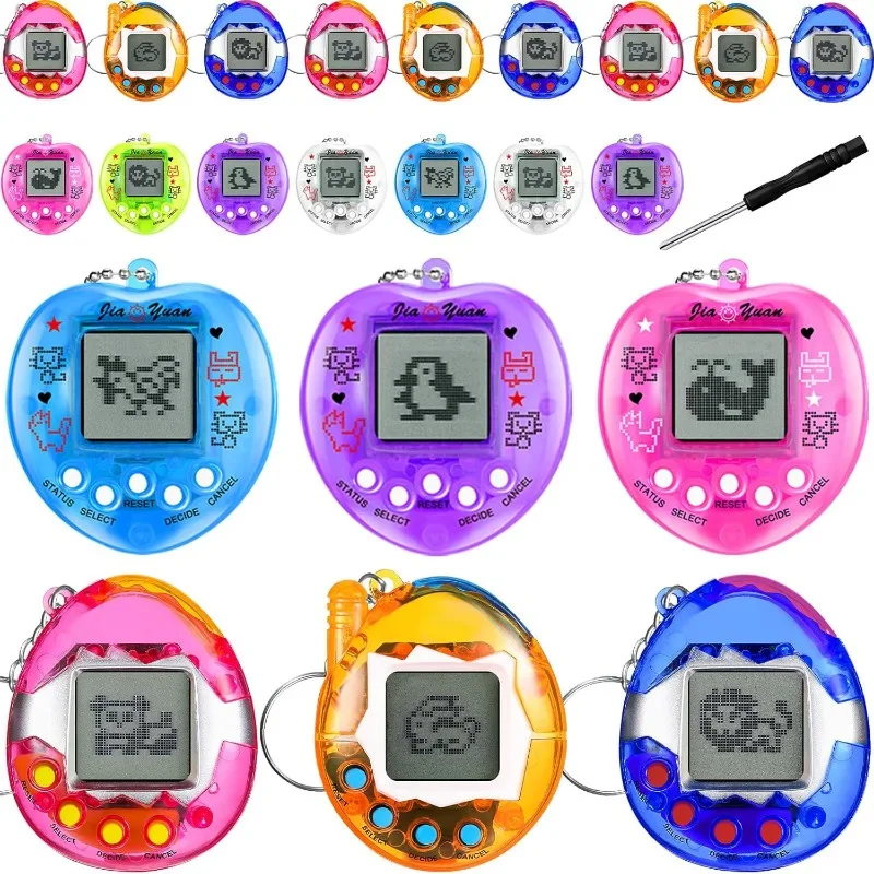 

Virtual Pets Keychain for Kids Electronic Digital Pet Christmas Retro Handheld Game Machine for Birthday Gift Party Multicolor