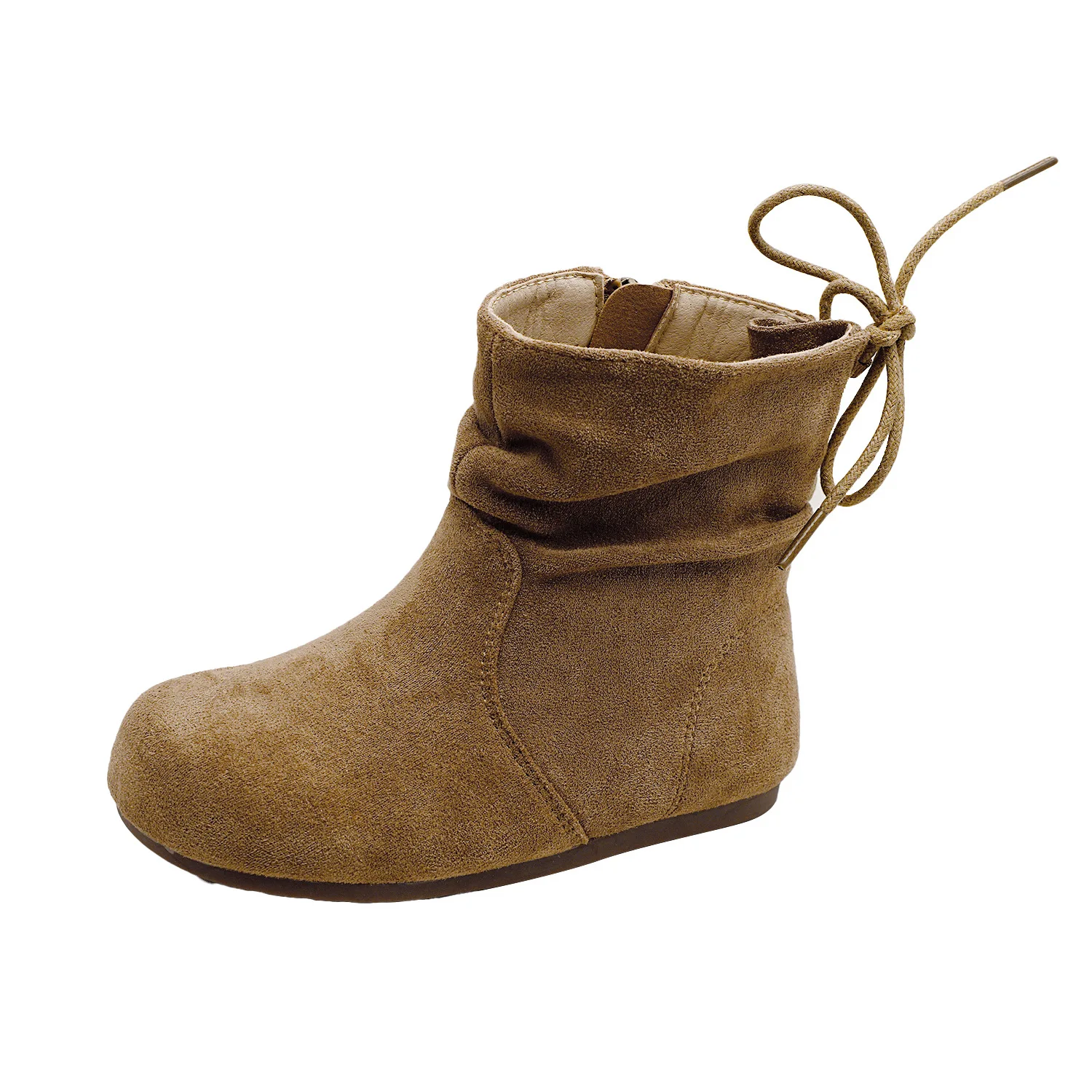 

Новые осенние детские модные замшевые ботинки в стиле ретро для девочек на мягкой подошве, детские повседневные ботильоны принцессы для малышей