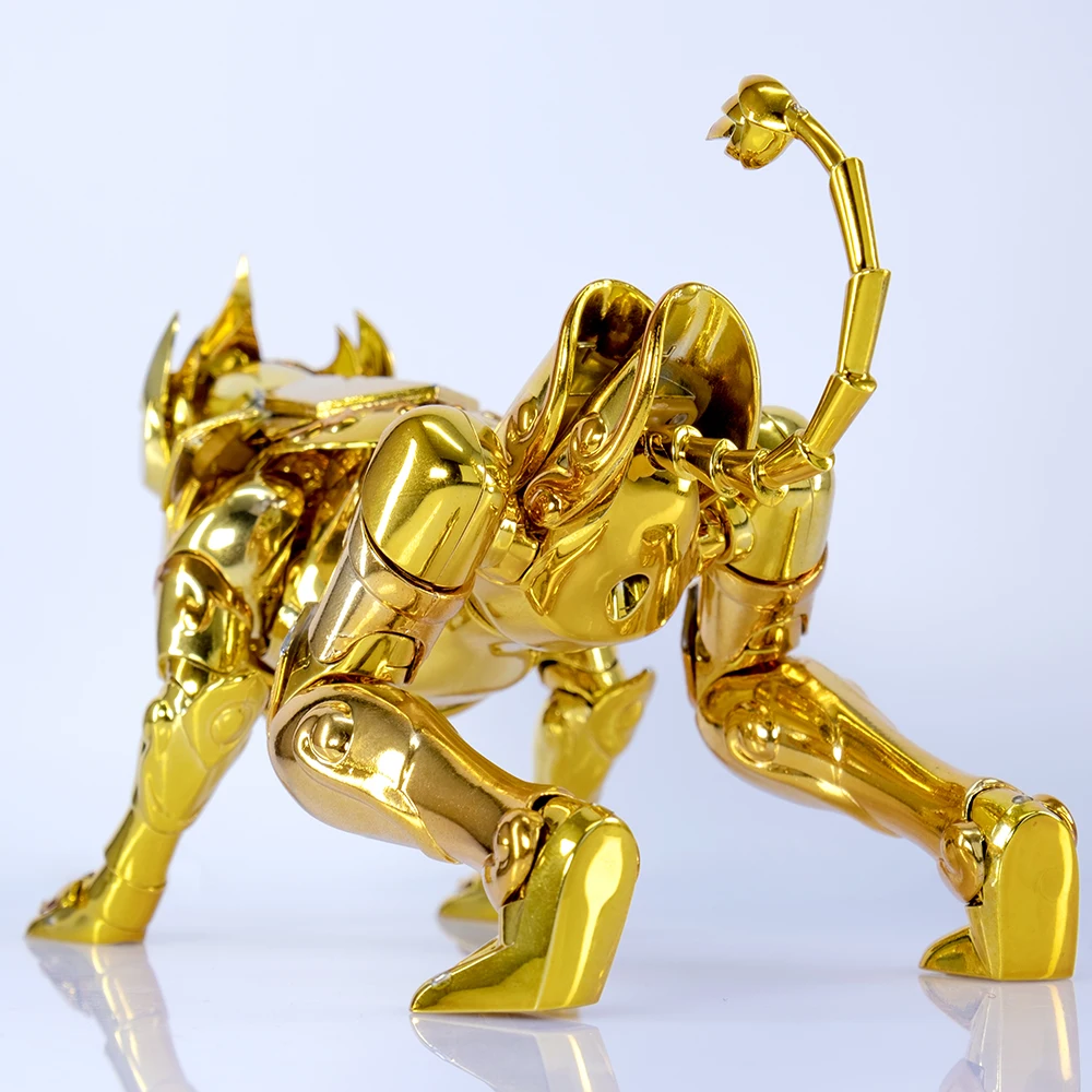 Saint Seiya Myth Cloth EX Leo Aiolia Totem/Objekt Gold CS Modell Ritter des Sternzeichens Anime Metallrüstung Actionfigur Spielzeug Geschenk
