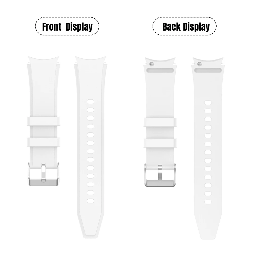 20mm Original Silicone Strap for Samsung Galaxy Watch 4/5/6 40mm 44mm 45mm Sport Bracelet for Galaxy 4/6 Classic 46mm 42mm Band