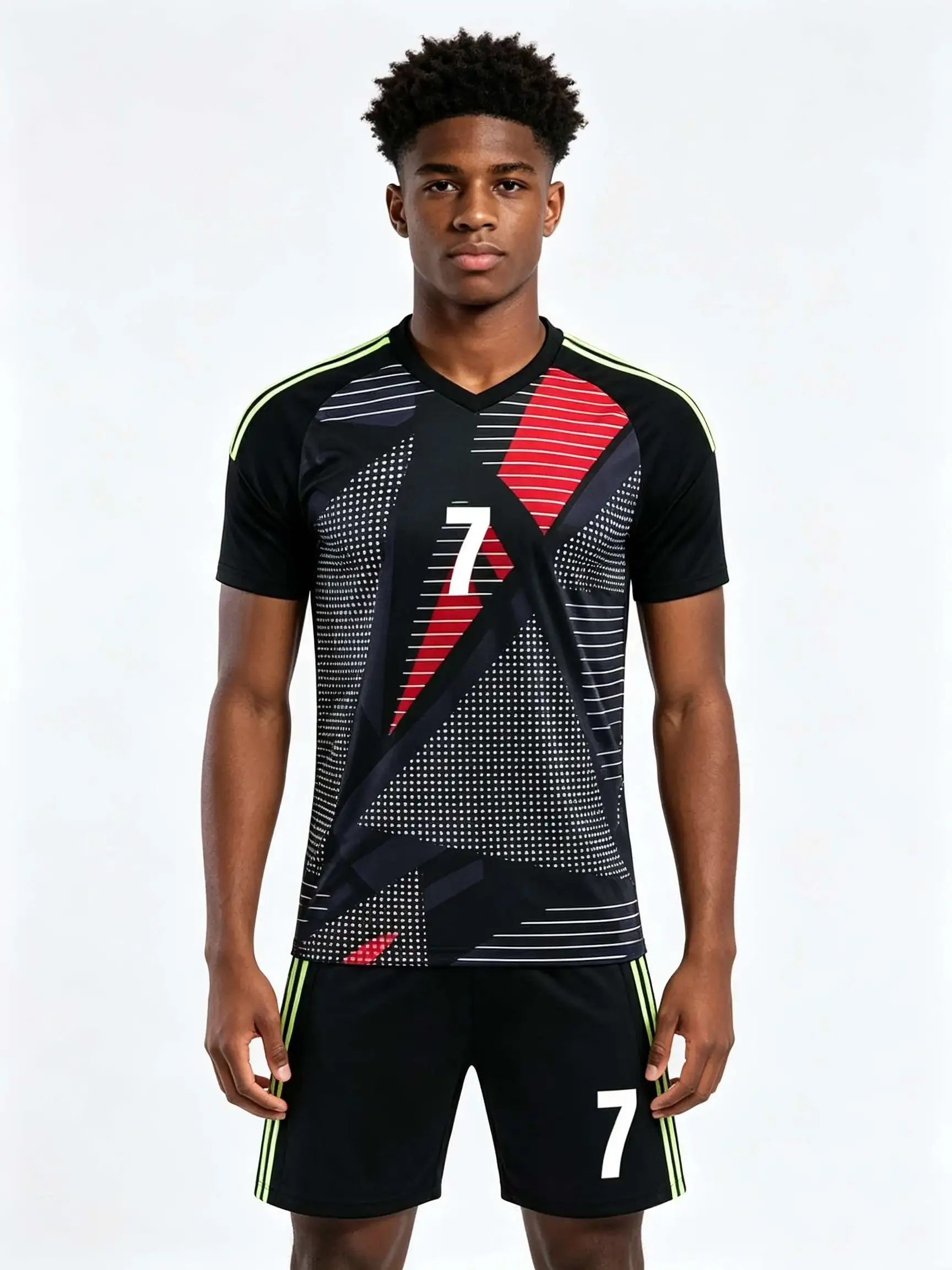26/27 Unisex Blank Soccer 2‑Piece Set, Kids Adults Parent‑Child Kit, Custom No.1 7 8 9 10 for School Outdoor Team Sports 711510