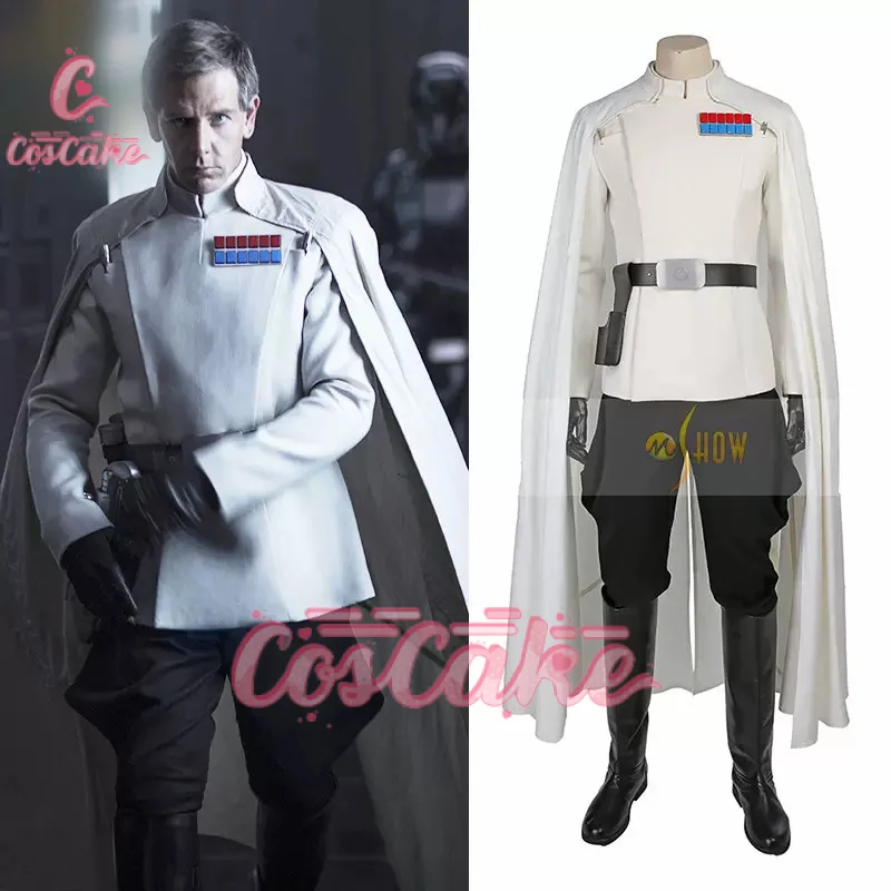 

Rogue One Orson Krennic Cosplay Costume Halloween Carnival Commander Outfit With White Cloak Men Clothing Full Set