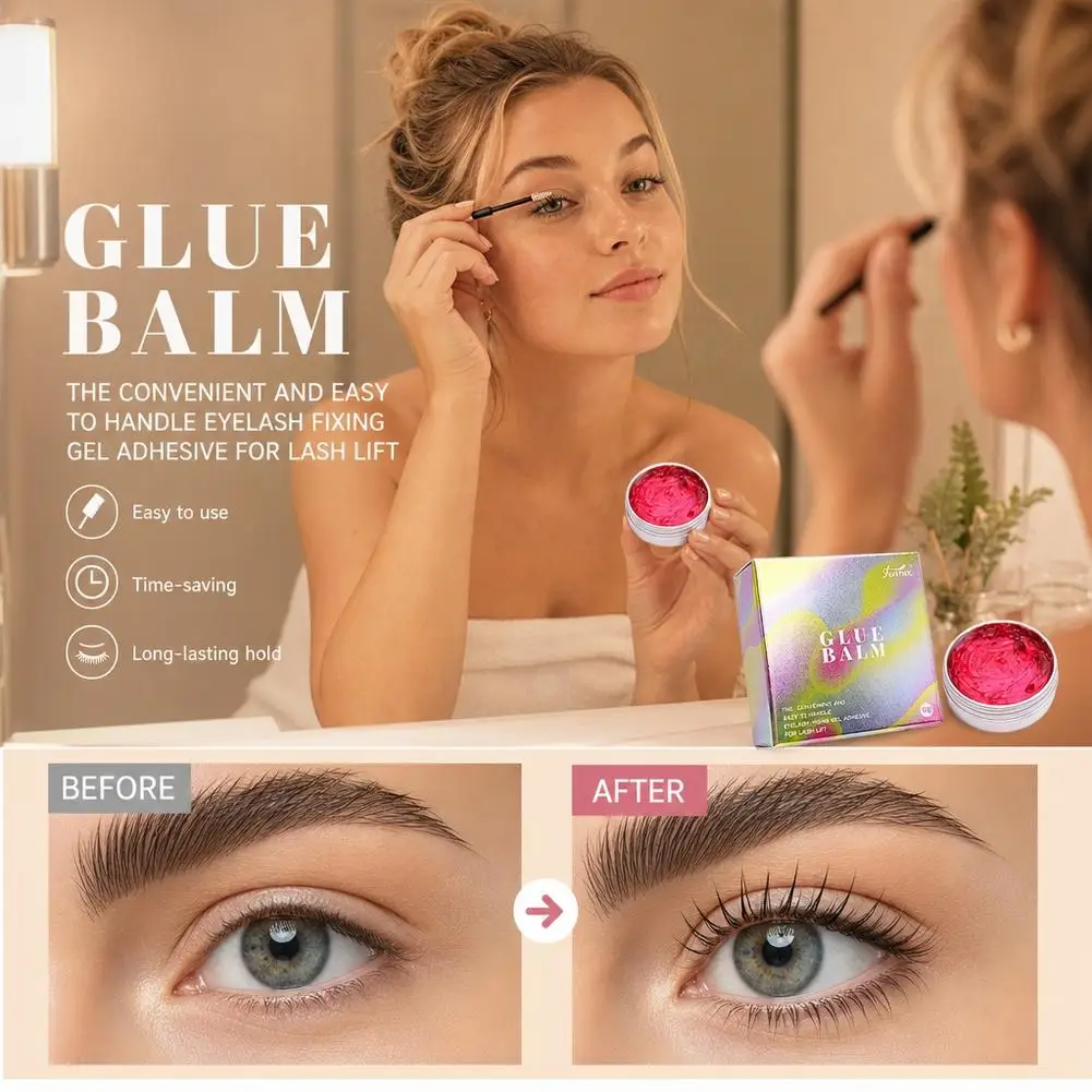 12g Solid Eyelash Lift Glue Fixing Adhesive Non-irritating Fragrant Eyebrow Solid Glue Lifting Lashes Balm Ironing Tool