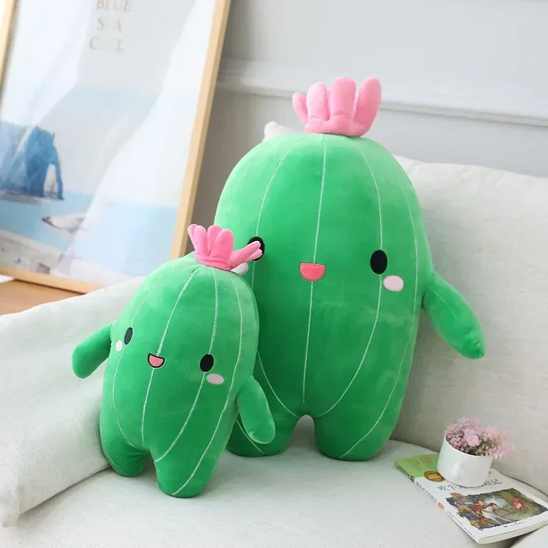 Muñeco de peluche de cactus de plantas Kawaii para niños, modelo de cactus suave, lindo coche/sofá/cama, cojín de almohada para dormir, regalo para niñas, 65cm