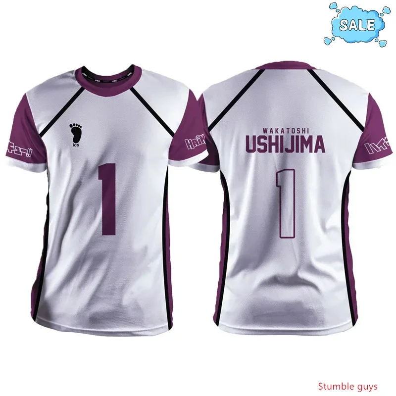 Anime Kuroo Tetsurou Kozume Haikyuu Nekoma Trikot T-Shirt High School Volleyball Cosplay Kinder Jungen Kleidung Sportbekleidung Tee