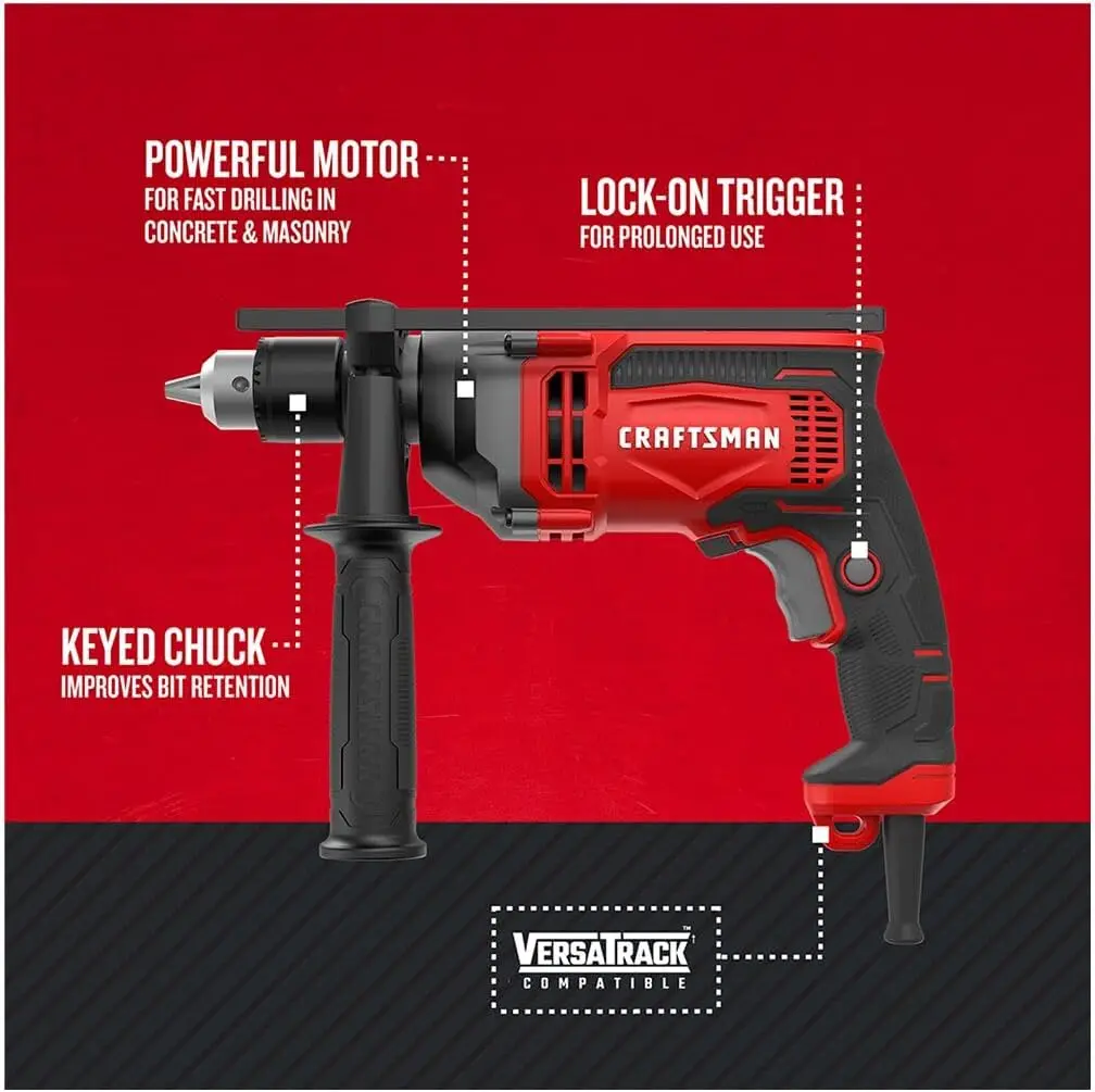 Corded Hammer Drill, 7 Amp, Variable Speed, 1/2 inch (CMED741)