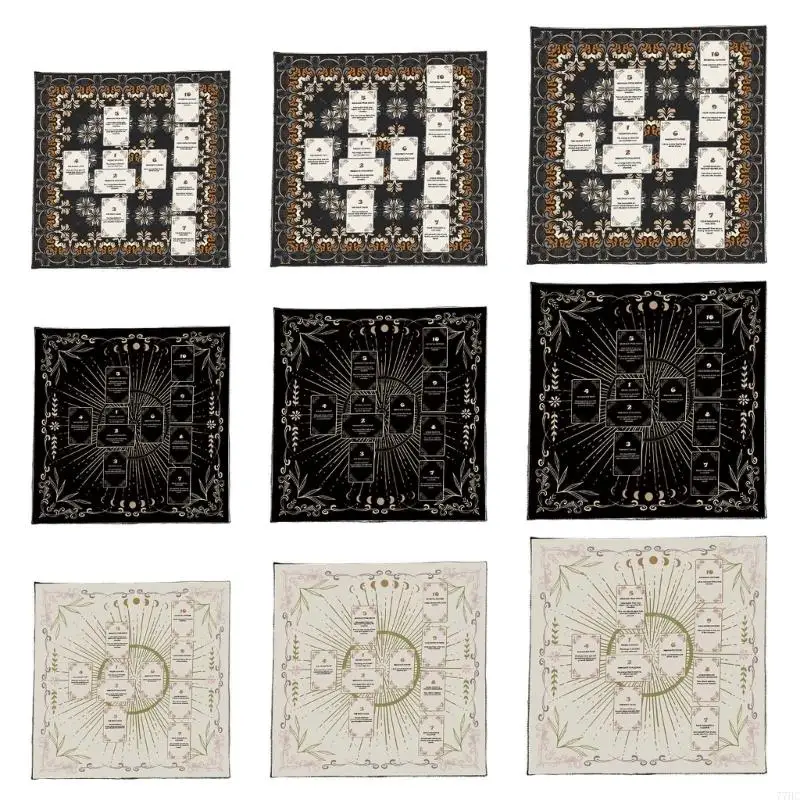 

77HC Tarots Tablecloth Altars Cloth Reading Card Astrologys Tablecloth Decoration