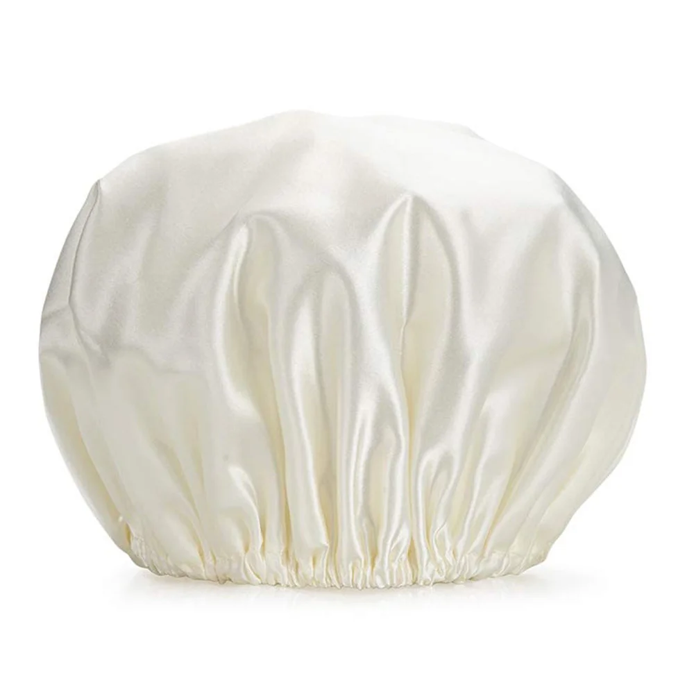 Reusable Shower Cap Reusable Double Layers Waterproof Bathing Shower Hat For Long Hair