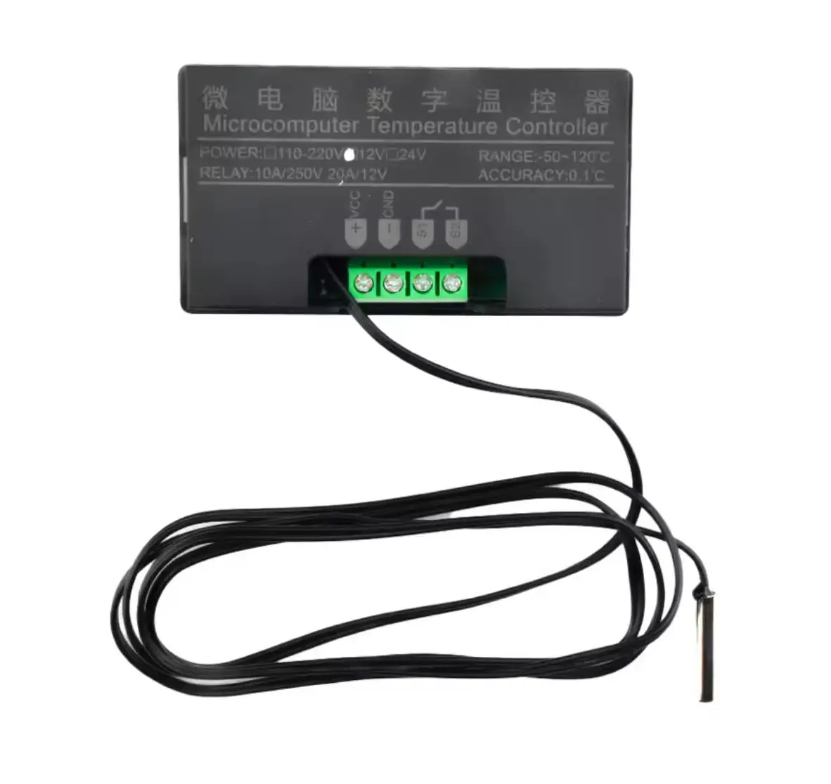 W3230 DC12V/24V AC10-220V Probe Line 20A Digital Temperature Control LED Display Thermostat with Heat/Cooling Control Instrument