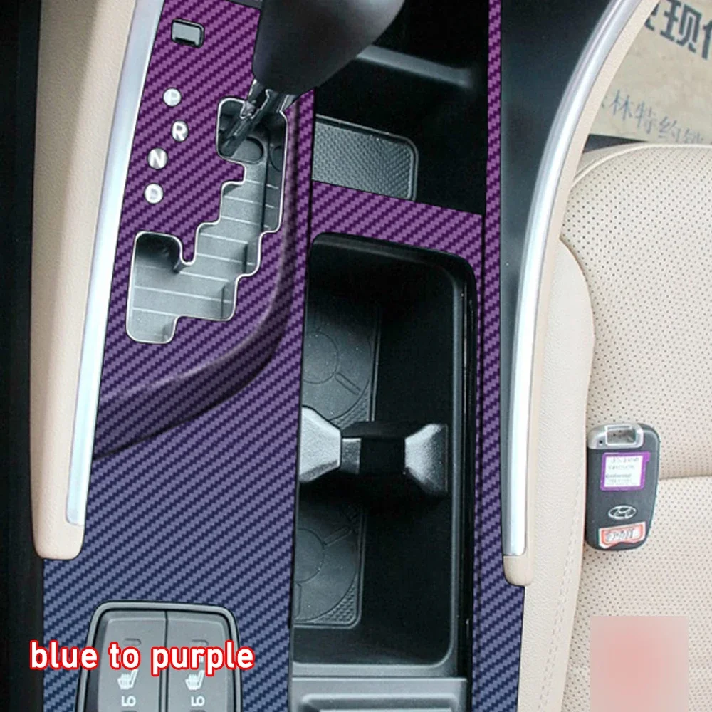 Car Interior Sticker Gear Box Protective Film For Hyundai sonata 8 2011-2014 Car Gear Panel Sticker Carbon Fiber Black