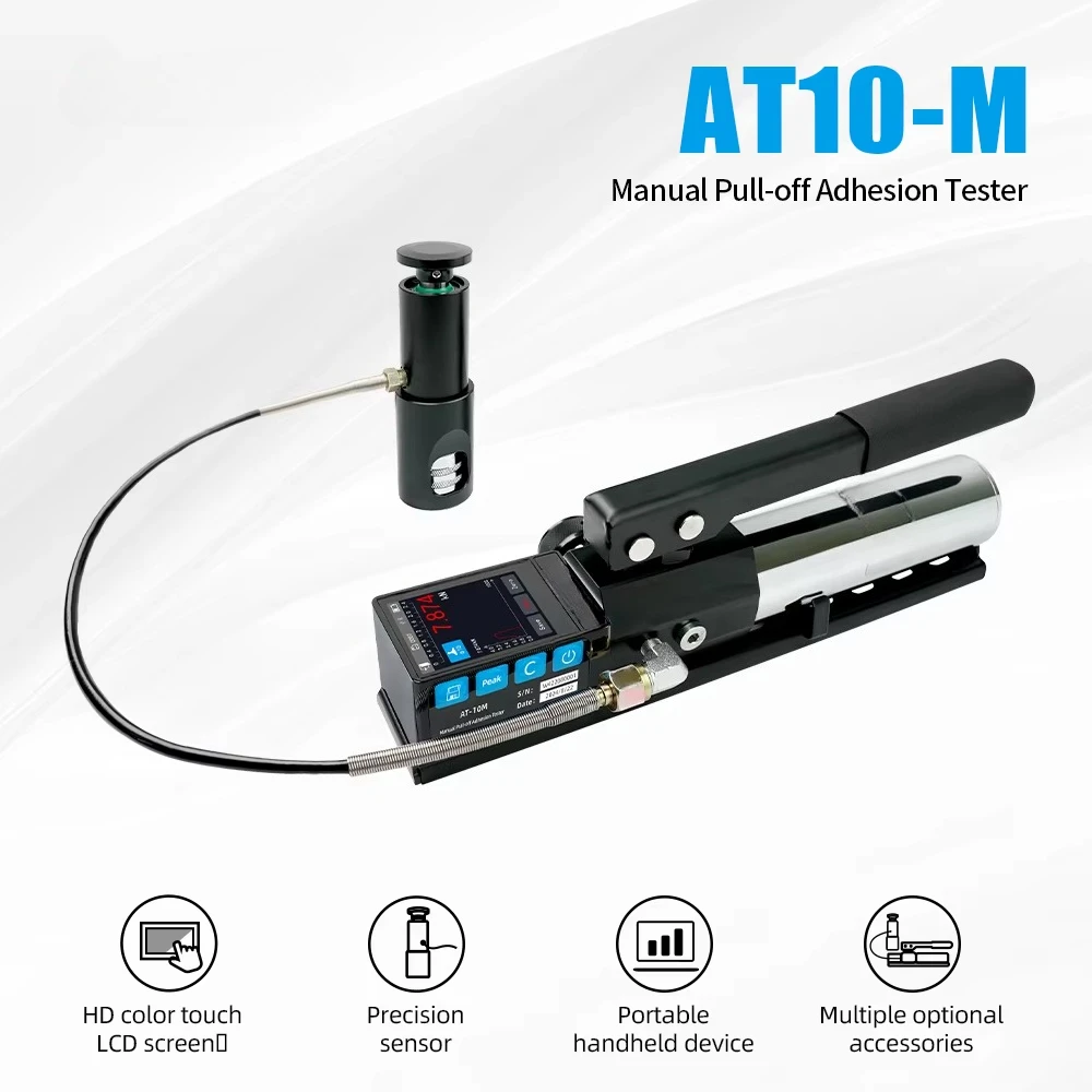 ASTM D4541 & ISO 4624 Compliant Coating Strength Gauge Adhesion Tester High Accuracy with Data Memory for Concrete