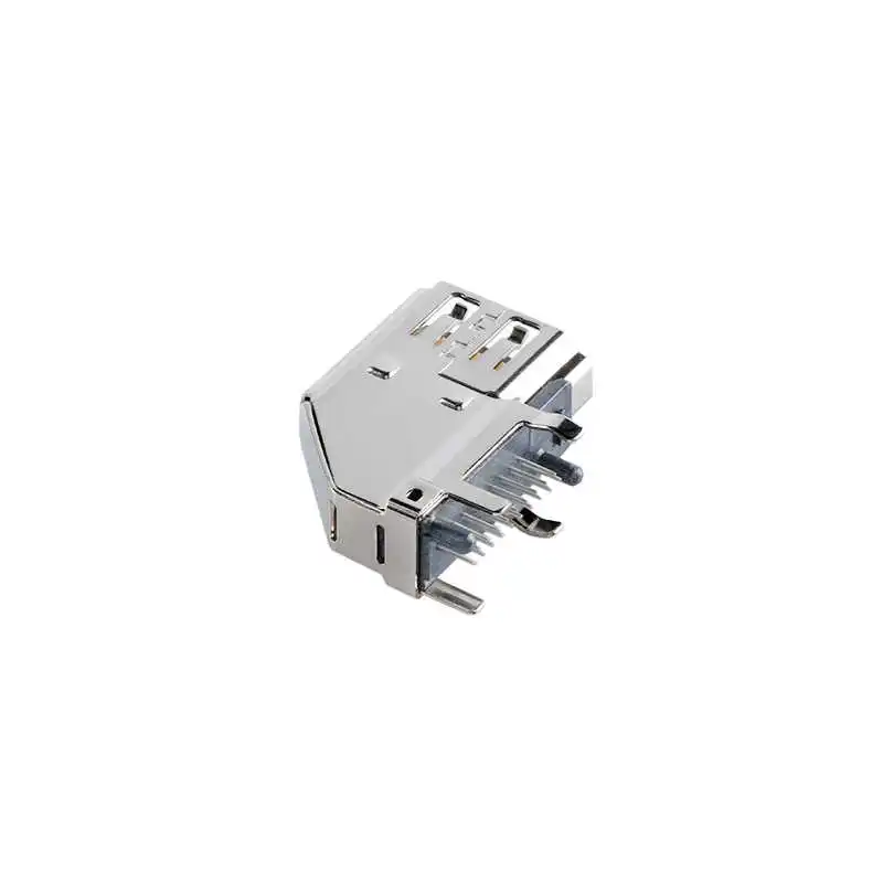 HDMI Female A-Type 19-Pin 90-Degree Side-Insertion Angled Display Transmission Interface Connector Socket