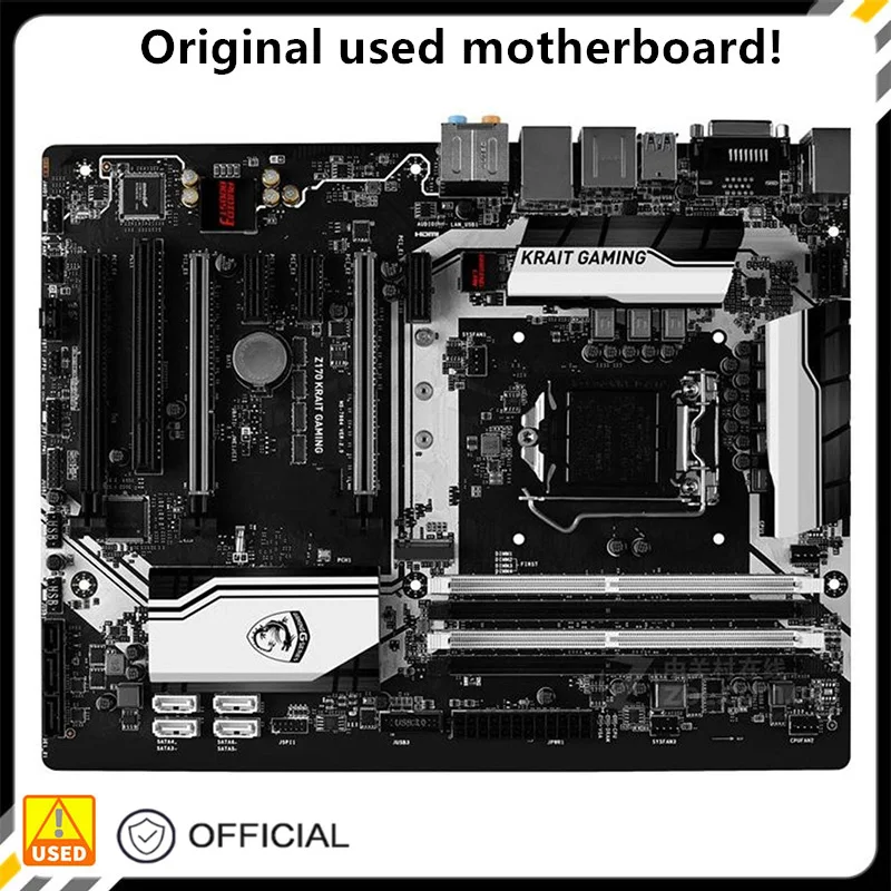 

For Z170 Krait GAMING Original Used Desktop Intel Z170 64GB DDR4 Motherboard LGA 1151 i7/i5/i3 USB3.0 SATA3