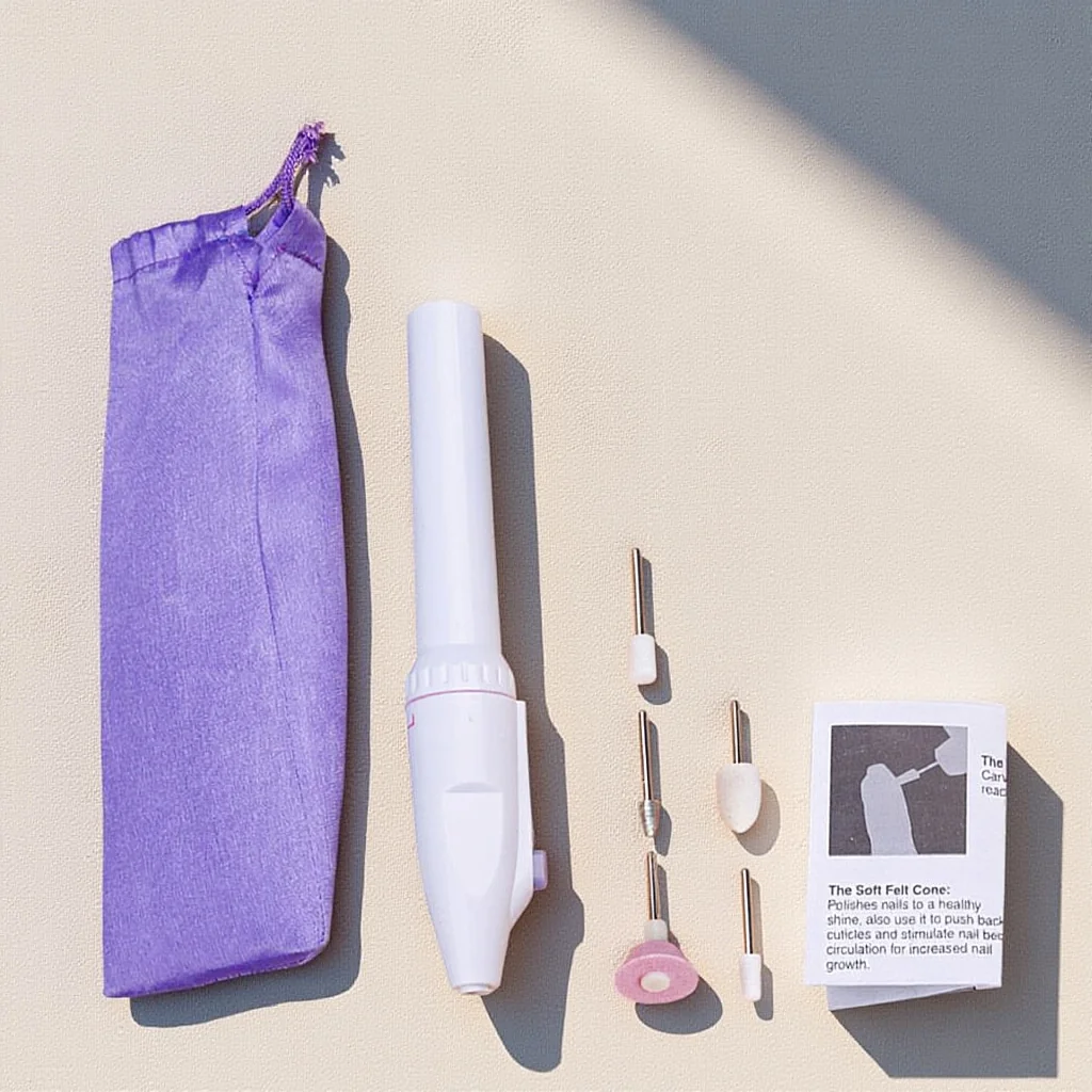 Polisseuse à ongles électrique Portable, lime à ongles compacte, broyeur de manucure pour le polissage, la coupe et la soins de la peau, 1 ensemble