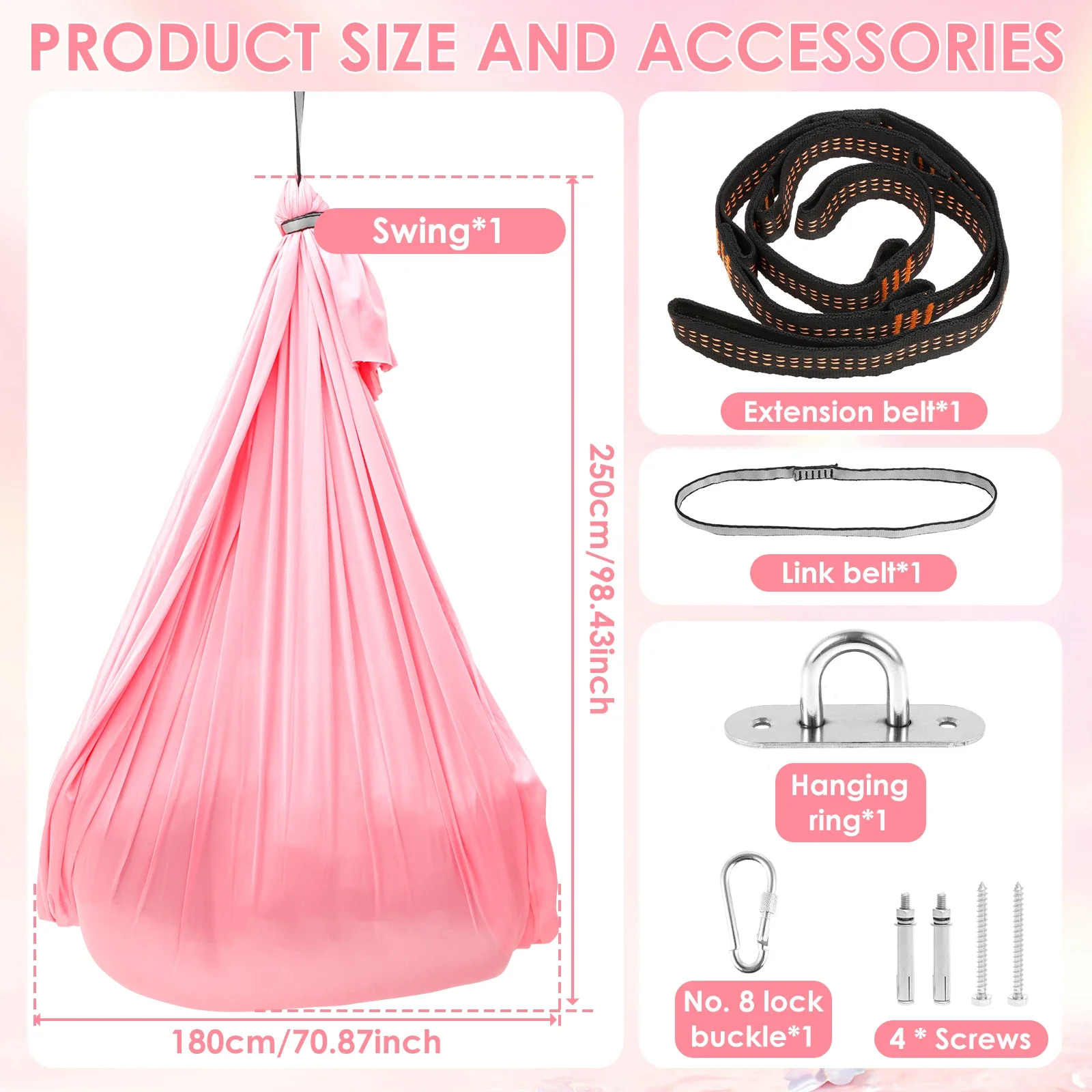 Altalena sensoriale Letto sospeso elastico per interni ed esterni Amaca coccole portatile per bambini e adulti Aspergers per autismo ADHD