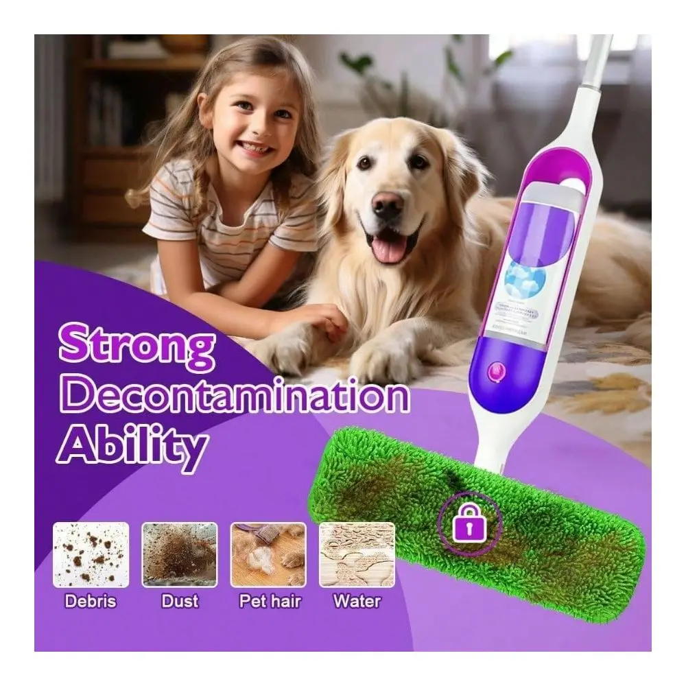 

Mop Pads PowerMop, 8 Pack Microfiber Mop Pad Refill With Scrubber Strips 1315 SprayMop, Washable Mop Pads Use Most Floor Types,