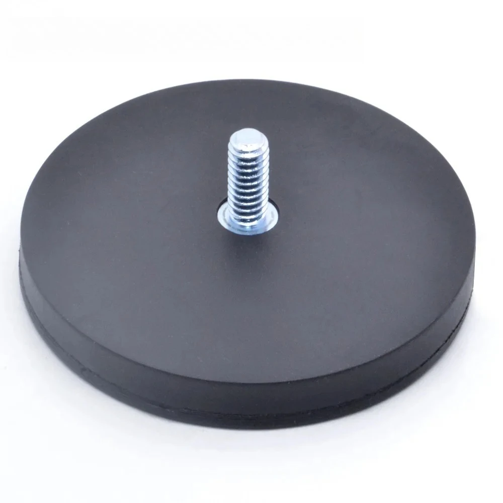 Rubber Coated Magnet D22/M4 Magnetic Base External Used Repeatedly DIY Thread Mounting Bracket Holder for Boat LED Light Car Bar