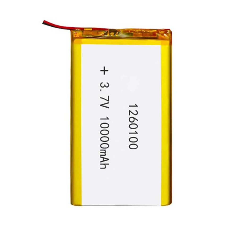 Rechargeable 3.7V 10000Mah 1260100 Lithium Polymer Ion Battery For SMART WATCH DVD TABLET MP3 CHARGING TREASURE POWER MP103