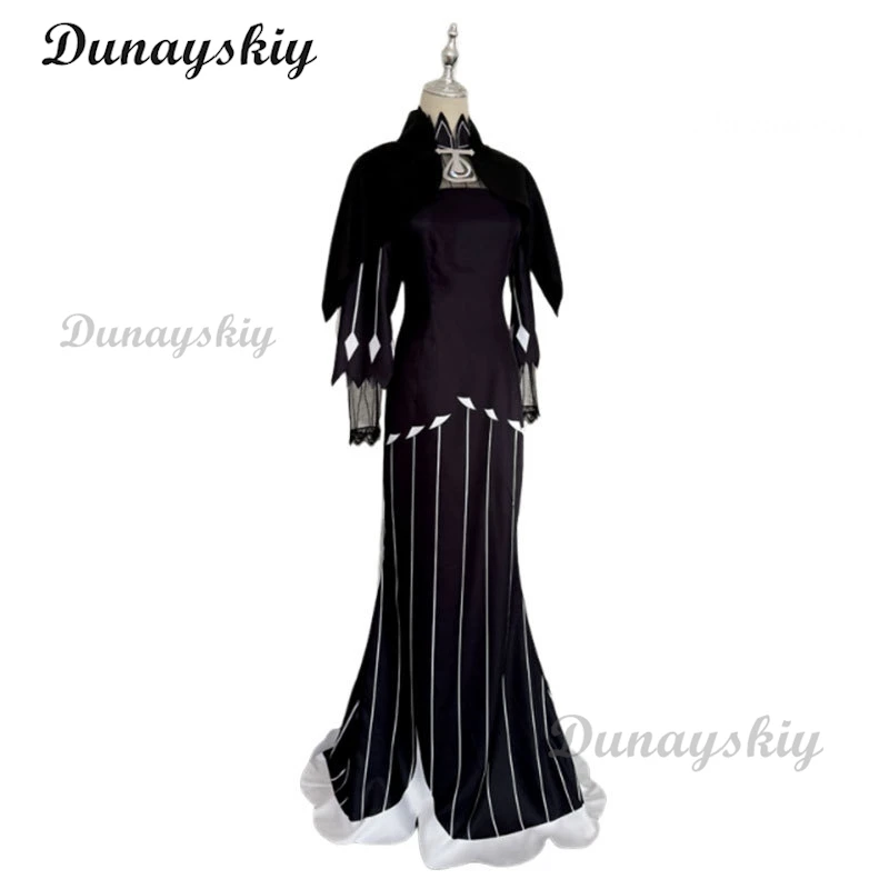 Anime Re: Life In A Different World From Zero Cosplay Costume Echidna Costume Black Dress Cloak Cape Cheongsam Qipao