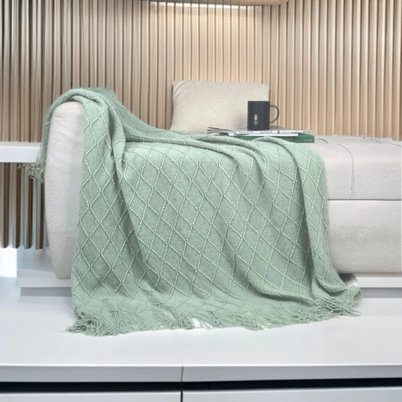 Nordic Light Luxury Yoga Blanket Natural Healing Sofa Throw Air Conditioning Bed Cover