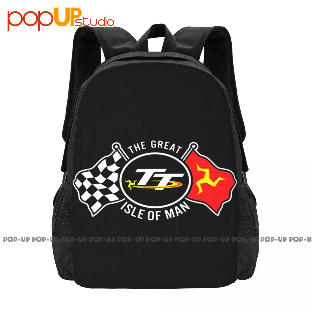 Tt Legend Isle Of Man 1907 Motorcycle Racing Backpack Large Capacity Print New Style Sports Style Clothes Backpacks