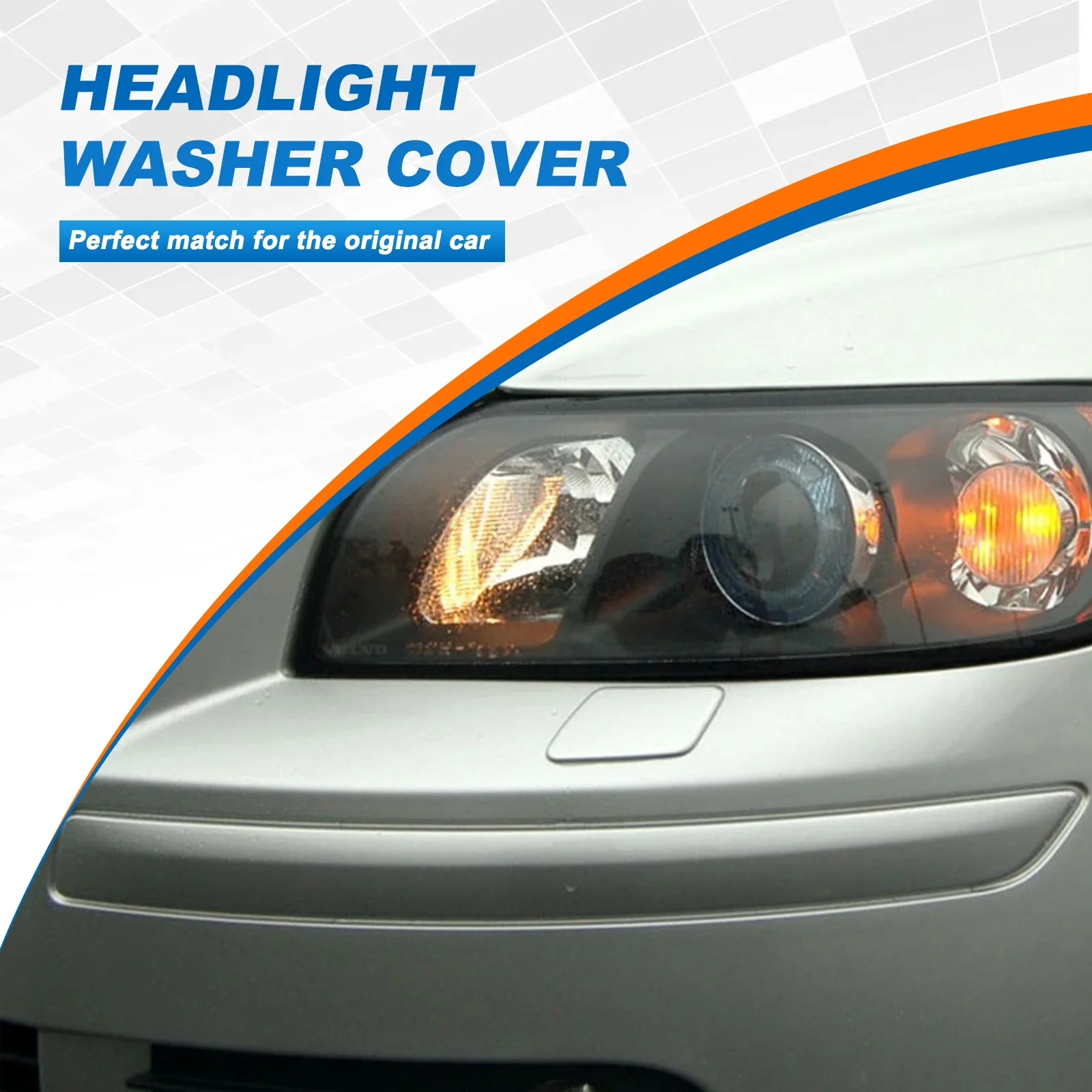 For Volvo S40 V50 2005-2007 Headlight Washer Nozzle Cover 39991798 Precision Fit Professional Grade Installation view 2