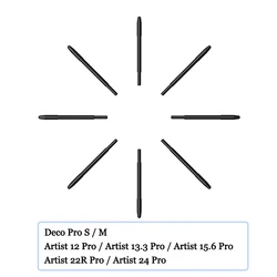 XP-Pen PA1 PA2 Passive Pen Replacement Nibs for XP-Pen Deco Pro,Artist 12 Pro 13.3 Pro 15.6 Pro 22R Pro 24 Pro