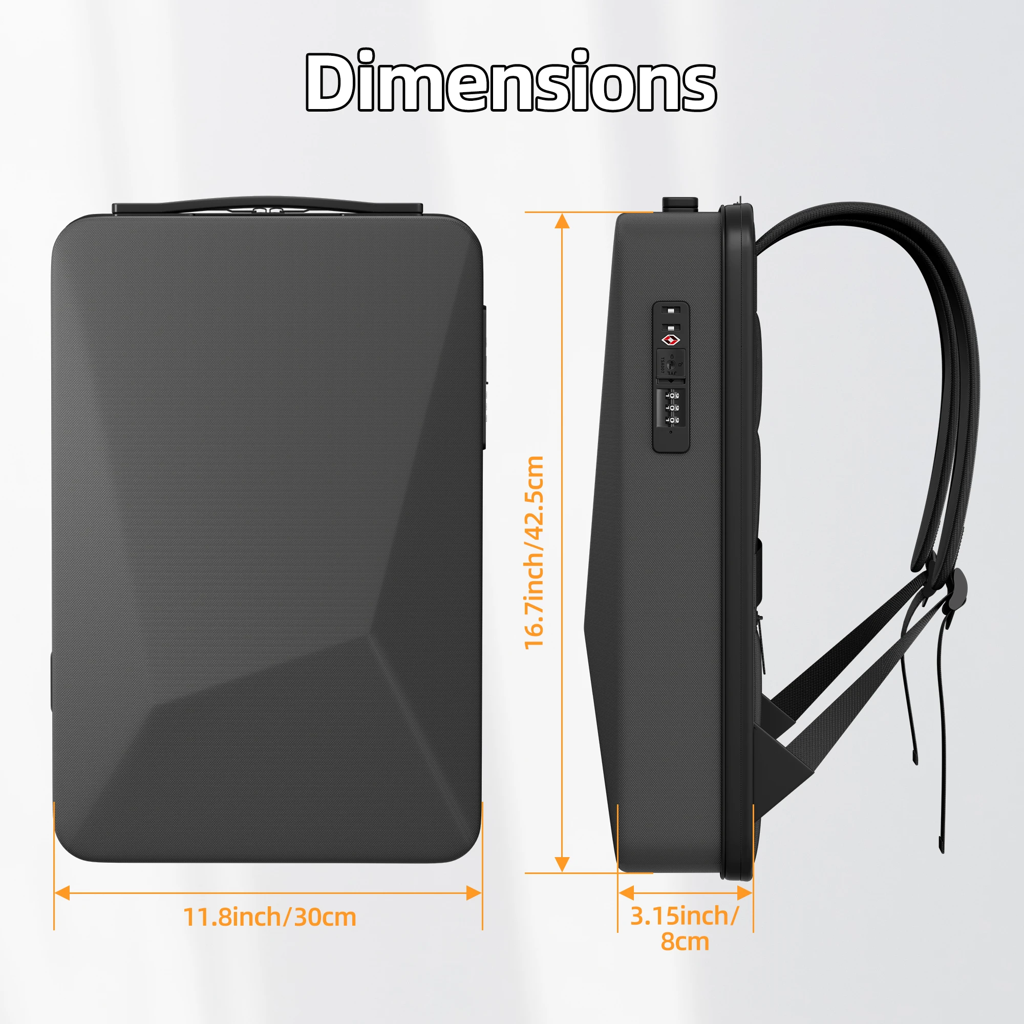 Starlink Mini Backpack Hard Shell Protective Carrying Case Starlink Mini Accessories Organizer with TSA Lock & Charging Ports