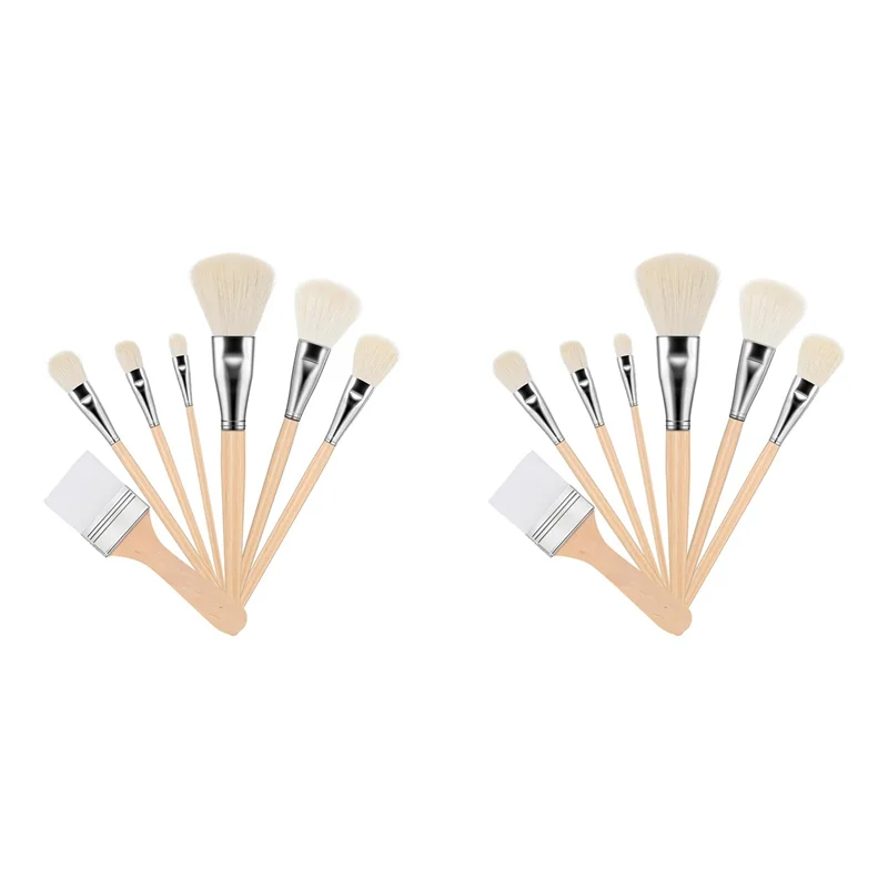 attwo-14-pcs-escova-mop-para-pintura-acrilica-escova-de-ouro-versatil-mop-escovas-tamanho-sortido-pinceis-conjunto-pincel