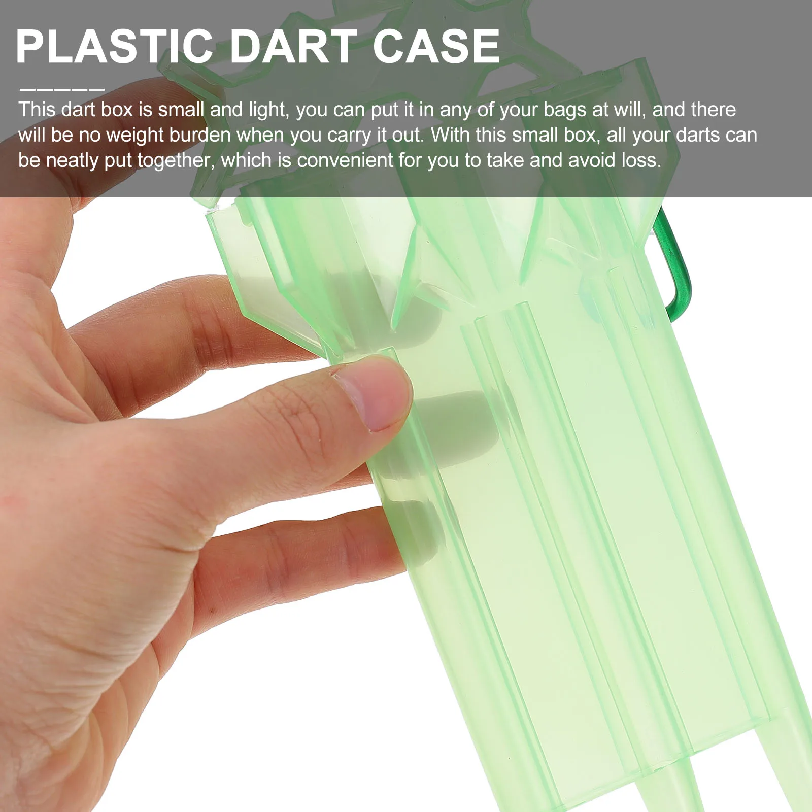 

Portable Dart Case for Steel Compact Lightweight Plastic Storage Box with Carabiner Wear-Resistant Carry Bag Outdoor