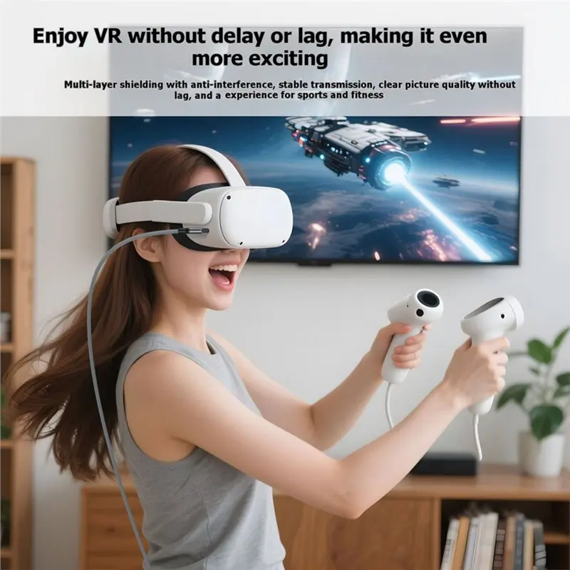 A97I-USB A To Type C VR Cable 90 Degree USB3.0 Fast Charging For Oculus Quest 1/2- Data Transmission Link Cable USB C Type C